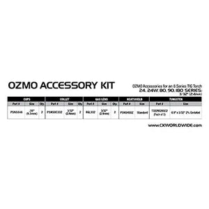CK Worldwide - 8 Series Low Profile Accessory Kit For Ck24 / Ck24W Style Tig Torches - Kit-Ozmo - WeldingMart.com