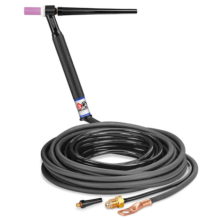 CK Worldwide - Ck125N - 125 Amp Rigid Head Tig Torch, Gas-Cooled, 25' Standard Cables - Ck125N - WeldingMart.com