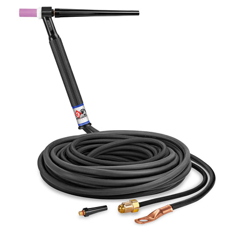 CK Worldwide - Ck125Nsf - 125 Amp Rigid Head Tig Torch, Gas-Cooled, 25' Superflex Cables - Ck125Nsf - WeldingMart.com