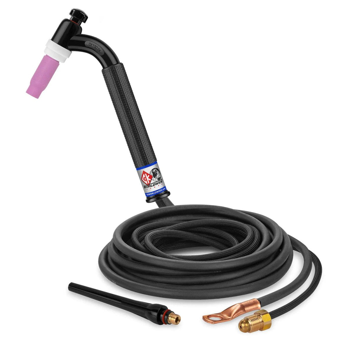 CK Worldwide - Ck1512Nsf Fx - 150 Amp Flex Head Tig Torch, Gas-Cooled, 12.5' Superflex Cables - Ck1512Nsf Fx - WeldingMart.com