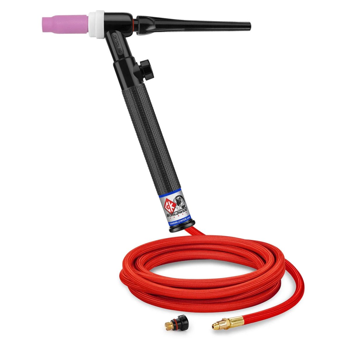 CK Worldwide - Ck1512Vhsf Rg - 150 Amp Rigid Head Tig Torch With Valve, Gas-Cooled, 12.5' Superflex Cables - Ck1512Vhsf Rg - WeldingMart.com