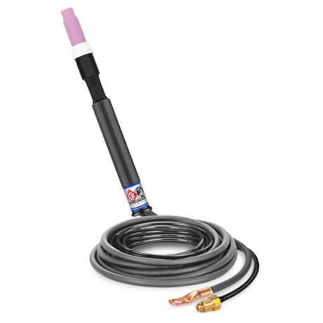 CK Worldwide - Ck1512Vn Rg - 150 Amp Rigid Head Tig Torch With Valve, Gas-Cooled, 12.5' Standard Cables - Ck1512Vn Rg - WeldingMart.com