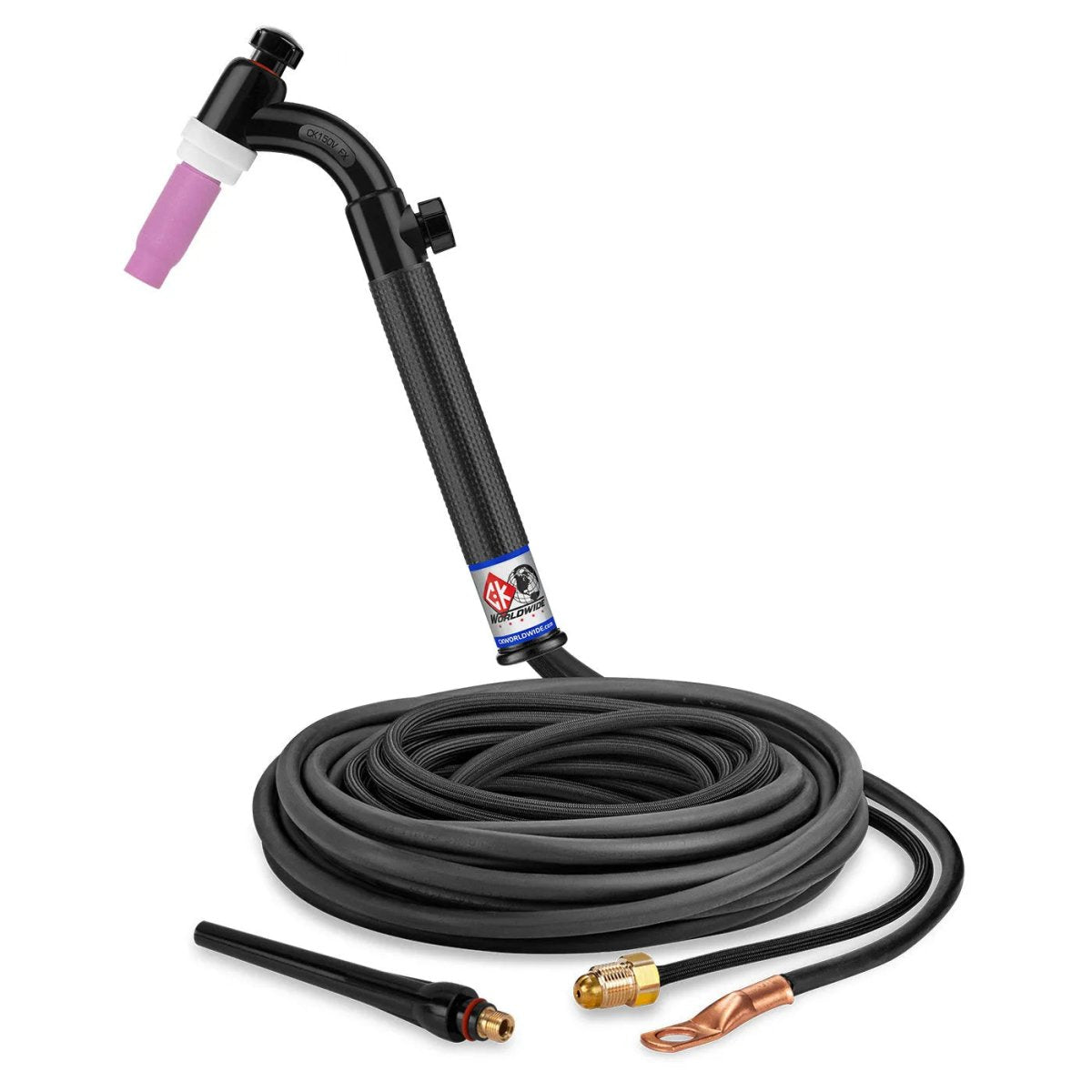 CK Worldwide - Ck1512Vnsf Fx - 150 Amp Flex Head Tig Torch With Valve, Gas-Cooled, 12.5' Superflex Cables - Ck1512Vnsf Fx - WeldingMart.com