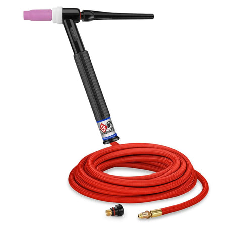 CK Worldwide - Ck1525Hsf Rg - 150 Amp Rigid Head Tig Torch, Gas-Cooled, 25' Superflex Cables - Ck1525Hsf Rg - WeldingMart.com