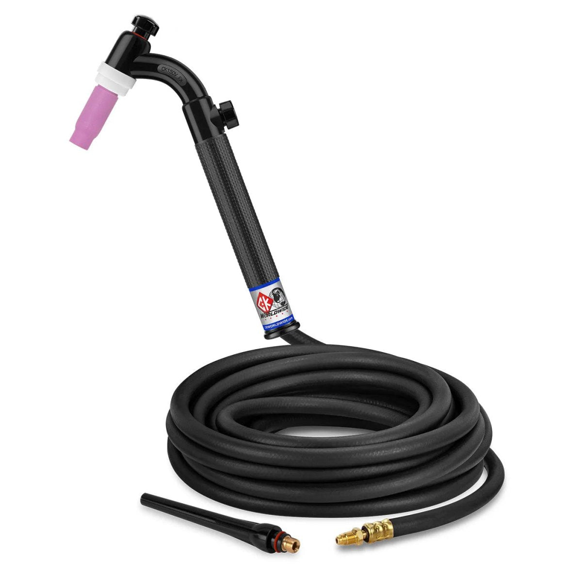 CK Worldwide - Ck1525Vh Fx - 150 Amp Flex Head Tig Torch With Valve, Gas-Cooled, 25' Standard Cables - Ck1525Vh Fx - WeldingMart.com