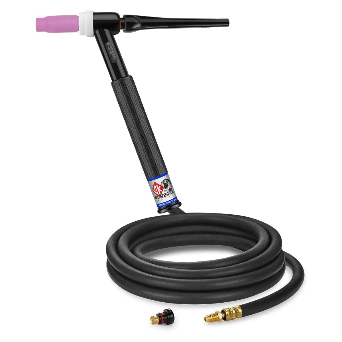 CK Worldwide - Ck17-12-R Rg - 150 Amp Rigid Head Tig Torch, Gas-Cooled, 12.5' Standard Cables - Ck17-12-R Rg - WeldingMart.com