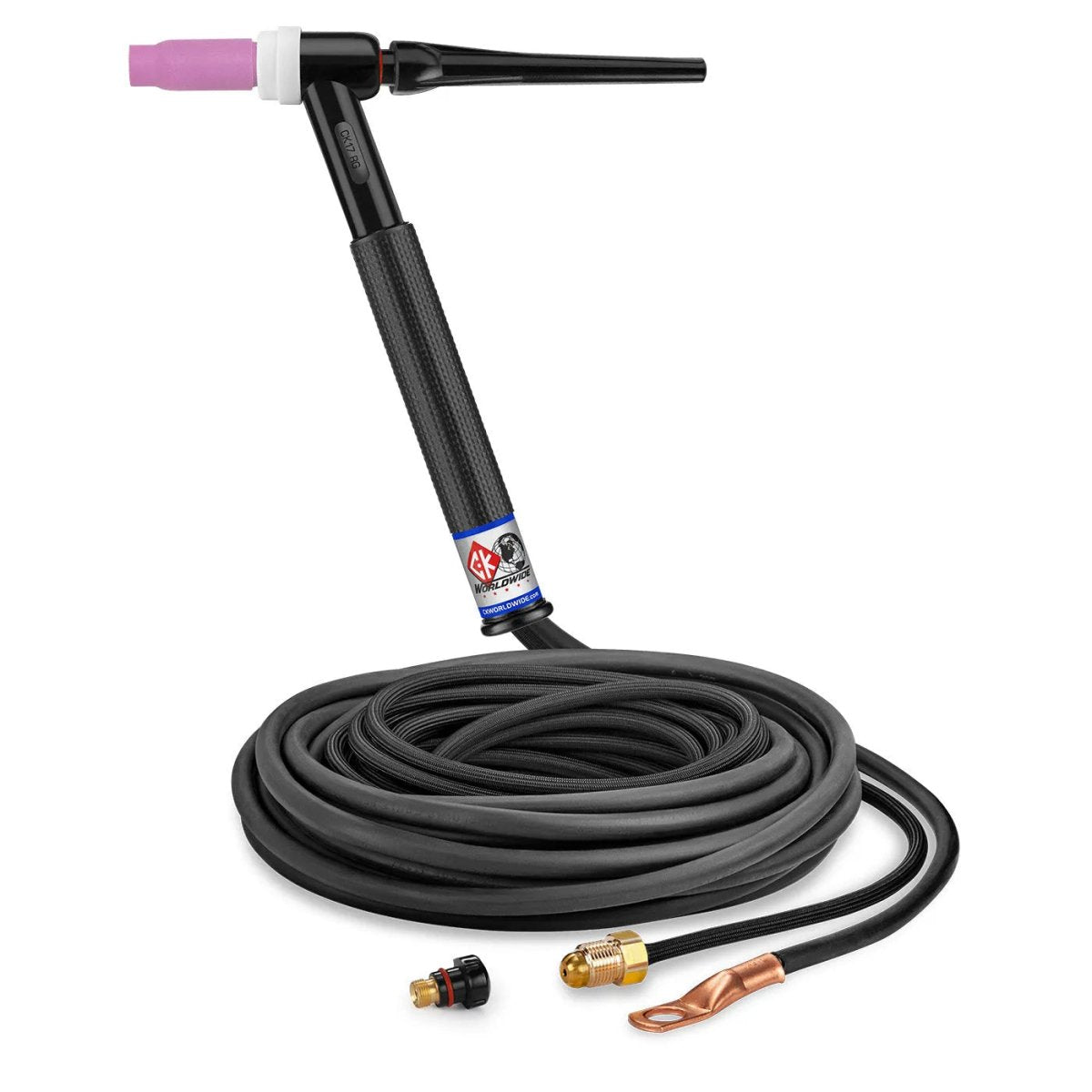 CK Worldwide - Ck17-25-2Sf Rg - 150 Amp Rigid Head Tig Torch, Gas-Cooled, 25' Superflex Cables - Ck17-25-2Sf Rg - WeldingMart.com