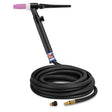 CK Worldwide - Ck17V-25-R Rg-T - 150 Amp Rigid Head Tig Torch With Valve, Gas-Cooled, 25' Standard Cables - Ck17V-25-R Rg-T - WeldingMart.com