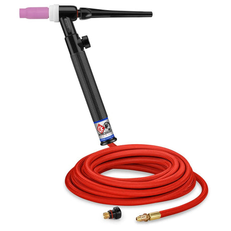 CK Worldwide - Ck17V-25-Rsf Rg - 150 Amp Rigid Head Tig Torch With Valve, Gas-Cooled, 25' Superflex Cables - Ck17V-25-Rsf Rg - WeldingMart.com