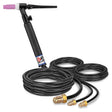 CK Worldwide - Ck18V-12 - 350 Amp Rigid Head Tig Torch With Valve, Water-Cooled, 12.5' Standard Cables - Ck18V-12 - WeldingMart.com