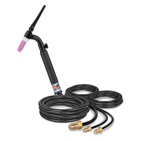 CK Worldwide - Ck18V-12 Fx - 350 Amp Flex Head Tig Torch With Valve, Water-Cooled, 12.5' Standard Cables - Ck18V-12 Fx - WeldingMart.com