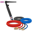 CK Worldwide - Ck18V-12Sf - 350 Amp Rigid Head Tig Torch With Valve, Water-Cooled, 12.5' Superflex Cables - Ck18V-12Sf - WeldingMart.com