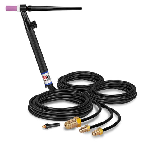 CK Worldwide - Ck20V-12 - 250 Amp Rigid Head Tig Torch With Valve, Water-Cooled, 12.5' Standard Cables - Ck20V-12 - WeldingMart.com