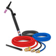 CK Worldwide - Ck20V-12Sf Fx - 250 Amp Flex Head Tig Torch With Valve, Water-Cooled, 12.5' Superflex Cables - Ck20V-12Sf Fx - WeldingMart.com