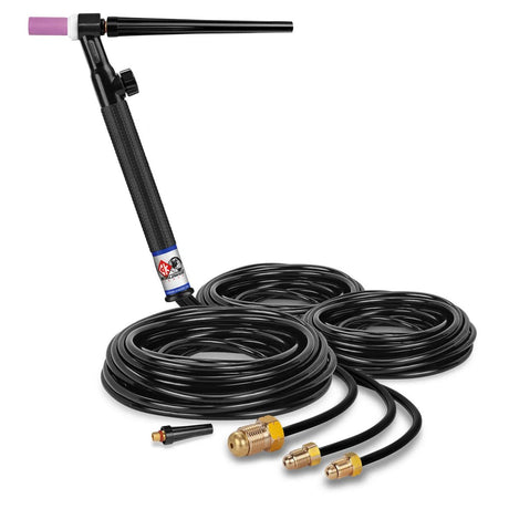 CK Worldwide - Ck20V-25 - 250 Amp Rigid Head Tig Torch With Valve, Water-Cooled, 25' Standard Cables - Ck20V-25 - WeldingMart.com