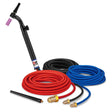 CK Worldwide - Ck20V-25Sf Fx - 250 Amp Flex Head Tig Torch With Valve, Water-Cooled, 25' Superflex Cables - Ck20V-25Sf Fx - WeldingMart.com