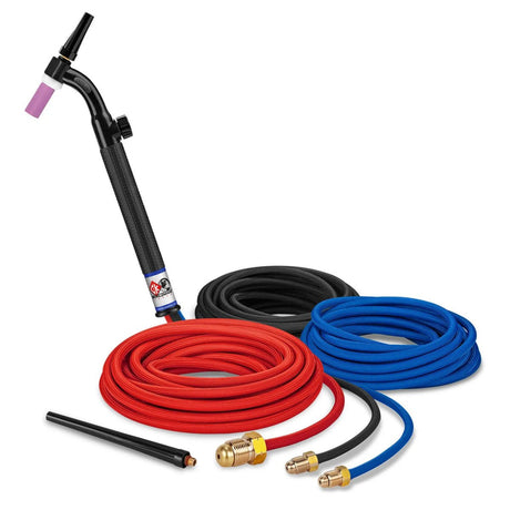 CK Worldwide - Ck20V-25Sf Fx - 250 Amp Flex Head Tig Torch With Valve, Water-Cooled, 25' Superflex Cables - Ck20V-25Sf Fx - WeldingMart.com