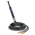 CK Worldwide - Ck24V-12-2 Rg - 80 Amp Rigid Head Tig Torch With Valve, Gas-Cooled, 12.5' Standard Cables - Ck24V-12-2 Rg - WeldingMart.com