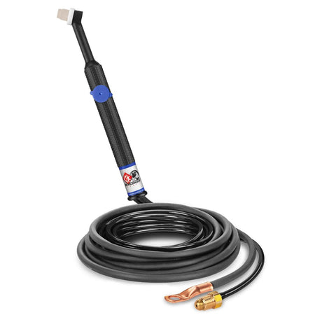 CK Worldwide - Ck24V-12-2 Rg - 80 Amp Rigid Head Tig Torch With Valve, Gas-Cooled, 12.5' Standard Cables - Ck24V-12-2 Rg - WeldingMart.com