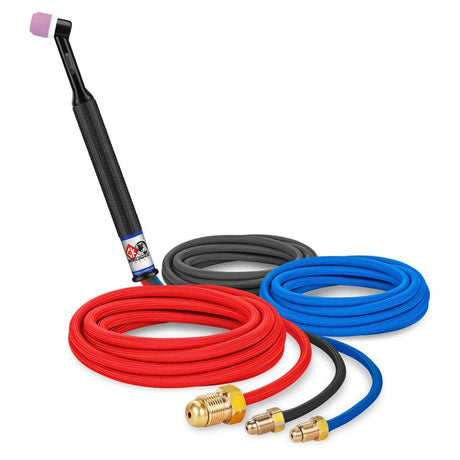 CK Worldwide - Ck24W-12Sf-Cd - 180 Amp Rigid Head Tig Torch, Gas-Cooled, 12.5' Superflex Cables - Ck24W-12Sf-Cd - WeldingMart.com