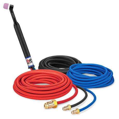 CK Worldwide - Ck24W-25Sf-Cd - 180 Amp Rigid Head Tig Torch, Gas-Cooled, 25' Superflex Cables - Ck24W-25Sf-Cd - WeldingMart.com