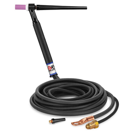 CK Worldwide - Ck9-12-2Sf Rg - 125 Amp Rigid Head Tig Torch, Gas-Cooled, 12.5' Superflex Cables - Ck9-12-2Sf Rg - WeldingMart.com