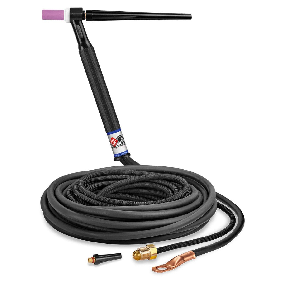 CK Worldwide - Ck9-25-2Sf Rg - 125 Amp Rigid Head Tig Torch, Gas-Cooled, 25' Superflex Cables - Ck9-25-2Sf Rg - WeldingMart.com