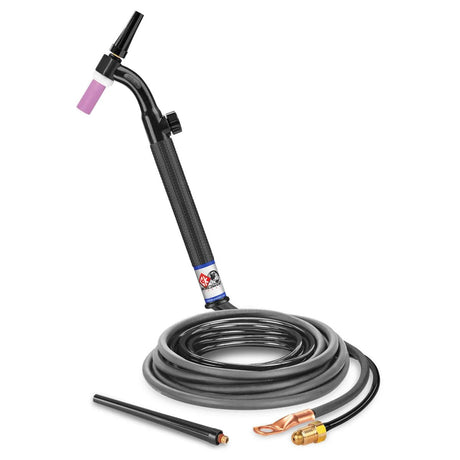 CK Worldwide - Ck9V-12-2 Fx - 125 Amp Flex Head Tig Torch With Valve, Gas-Cooled, 12.5' Standard Cables - Ck9V-12-2 Fx - WeldingMart.com