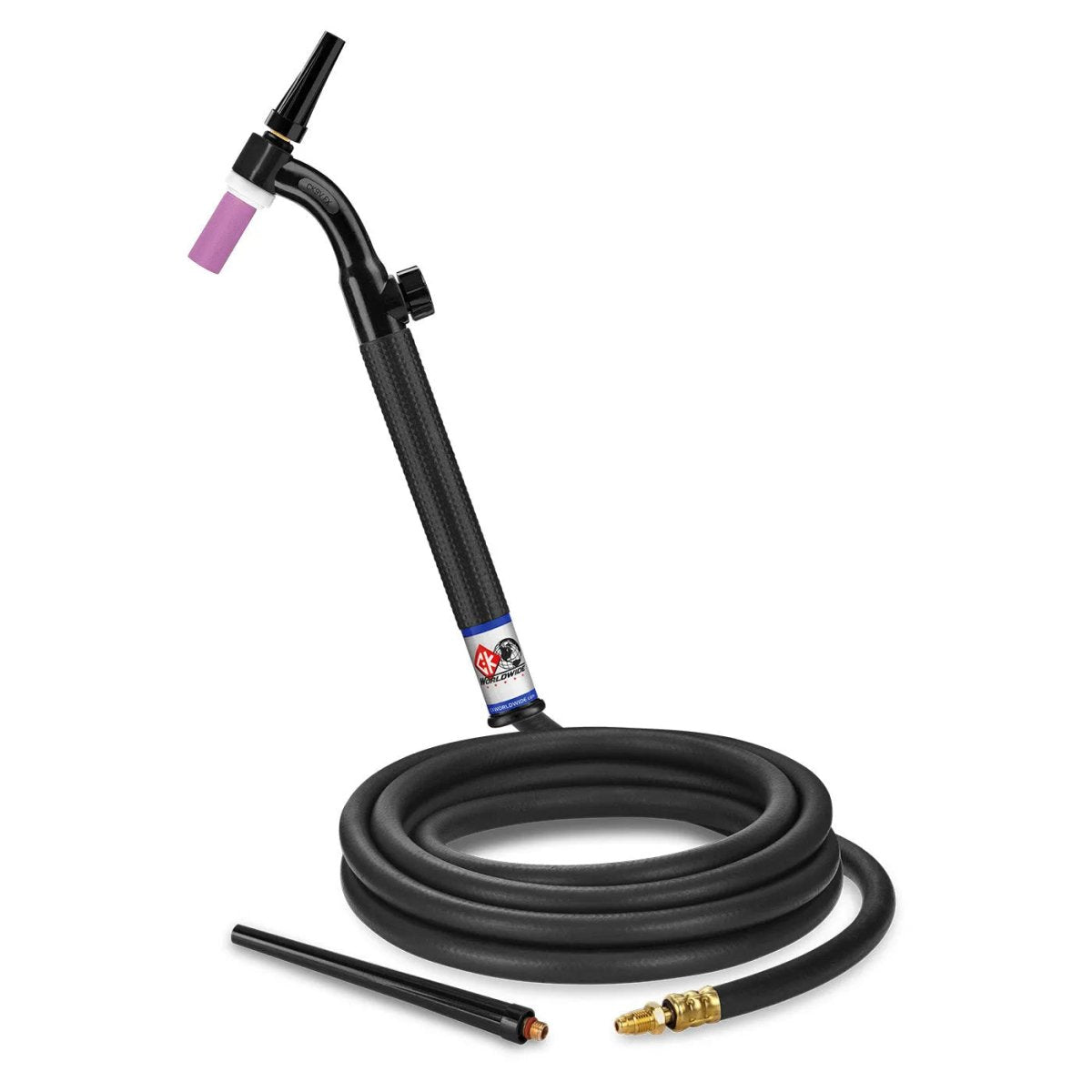 CK Worldwide - Ck9V-12-R Fx - 125 Amp Flex Head Tig Torch With Valve, Gas-Cooled, 12.5' Standard Cables - Ck9V-12-R Fx - WeldingMart.com