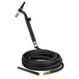 CK Worldwide - Ck9V-25-R Fx - 125 Amp Flex Head Tig Torch With Valve, Gas-Cooled, 25' Standard Cables - Ck9V-25-R Fx - WeldingMart.com