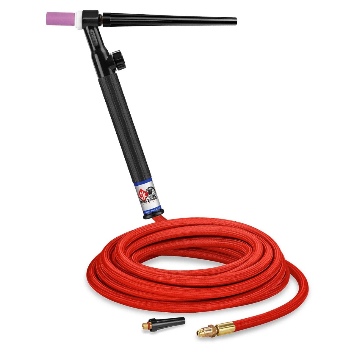 CK Worldwide - Ck9V-25-Rsf Rg - 125 Amp Rigid Head Tig Torch With Valve, Gas-Cooled, 25' Superflex Cables - Ck9V-25-Rsf Rg - WeldingMart.com