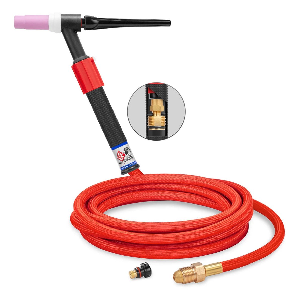 CK Worldwide - Ckc1512Vhsf - 150 Amp Rigid Head Tig Torch With Valve, Gas-Cooled, 12.5' Superflex Cables - Ckc1512Vhsf - WeldingMart.com
