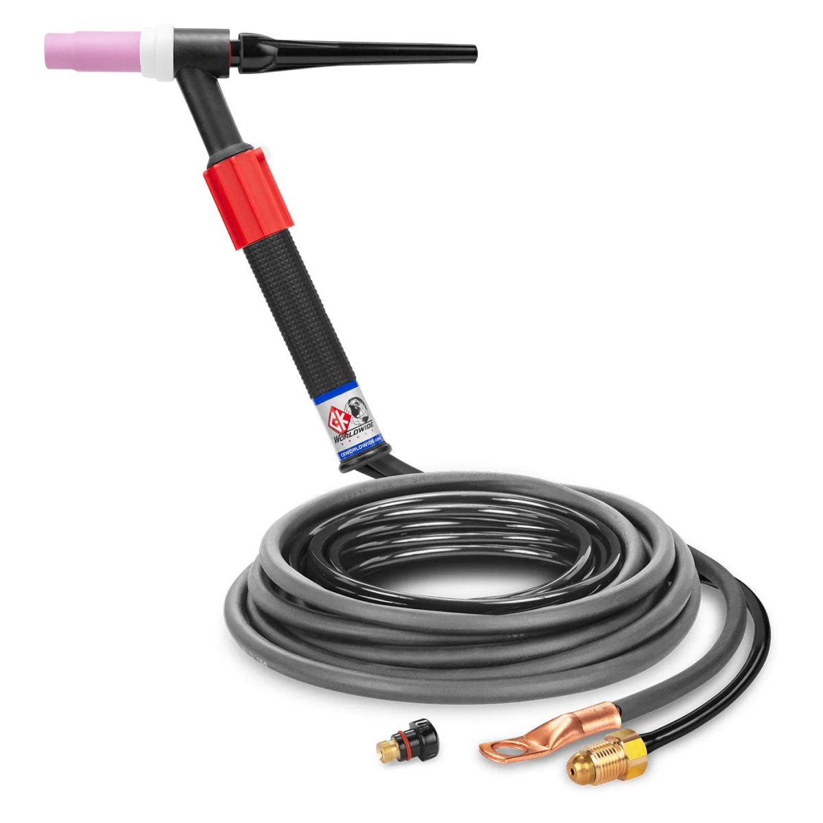 CK Worldwide - Ckc1512Vn - 150 Amp Rigid Head Tig Torch With Valve, Gas-Cooled, 12.5' Standard Cables - Ckc1512Vn - WeldingMart.com