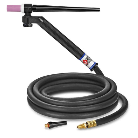 CK Worldwide - Fl1312 - 130 Amp Flex-Loc Tig Torch, Gas-Cooled, 12.5' Standard Cables - Fl1312 - WeldingMart.com