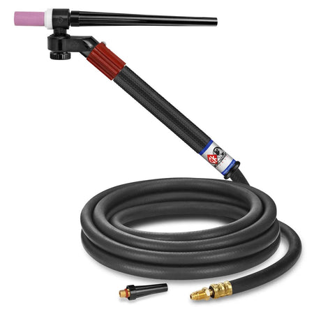 CK Worldwide - Fl1312V - 130 Amp Flex-Loc Tig Torch, Gas-Cooled, 12.5' Standard Cables - Fl1312V - WeldingMart.com