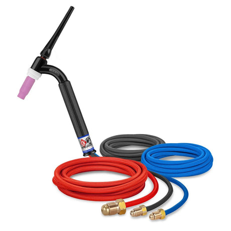 CK Worldwide - Tl18-12 Fx - 350 Amp Flex Head Tig Torch, Water-Cooled, 12.5' Standard Cables, Trim Line - Tl18-12 Fx - WeldingMart.com