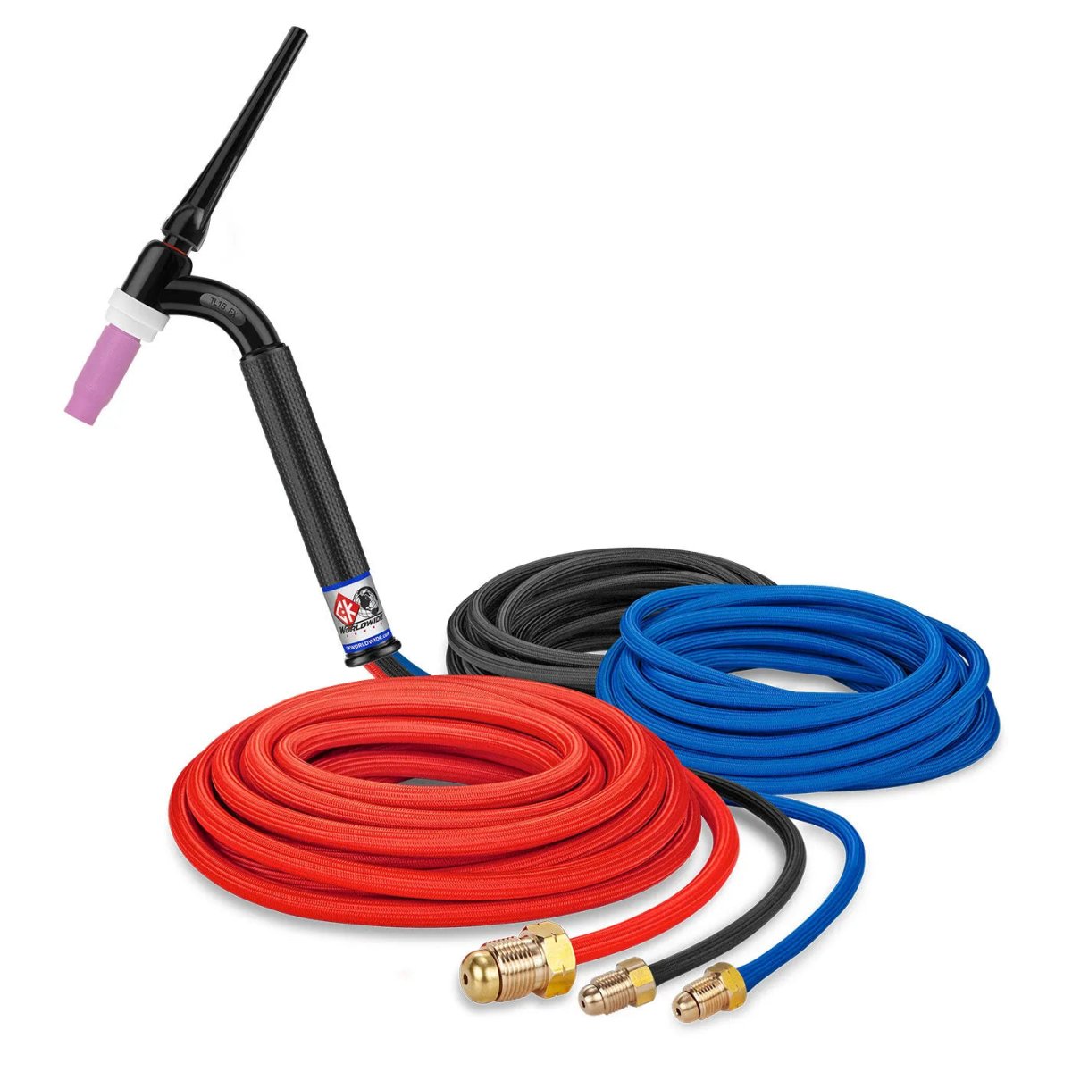 CK Worldwide - Tl18-25Sf Fx - 350 Amp Flex Head Tig Torch, Water-Cooled, 25' Superflex Cables, Trim Line - Tl18-25Sf Fx - WeldingMart.com