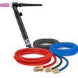 CK Worldwide - Tl18V-12Sf - 350 Amp Rigid Head Tig Torch With Valve, Water-Cooled, 12.5' Superflex Cables, Trim Line - Tl18V-12Sf - WeldingMart.com