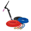 CK Worldwide - Tl18V-25Sf Fx - 350 Amp Flex Head Tig Torch With Valve, Water-Cooled, 25' Superflex Cables, Trim Line - Tl18V-25Sf Fx - WeldingMart.com