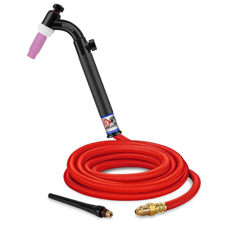 CK Worldwide - Tl2112Vhsf Fx - 200 Amp Flex Head Tig Torch With Valve, Gas-Cooled, 12.5' Superflex Cables, Trim Line - Tl2112Vhsf Fx - WeldingMart.com