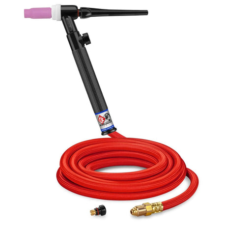 CK Worldwide - Tl2112Vhsf Rg - 200 Amp Rigid Head Tig Torch With Valve, Gas-Cooled, 12.5' Superflex Cables, Trim Line - Tl2112Vhsf Rg - WeldingMart.com