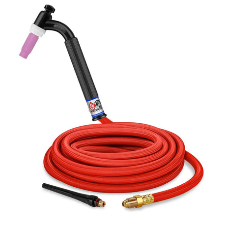 CK Worldwide - Tl2125Hsf Fx - 200 Amp Flex Head Tig Torch, Gas-Cooled, 12.5' Superflex Cables, Trim Line - Tl2125Hsf Fx - WeldingMart.com