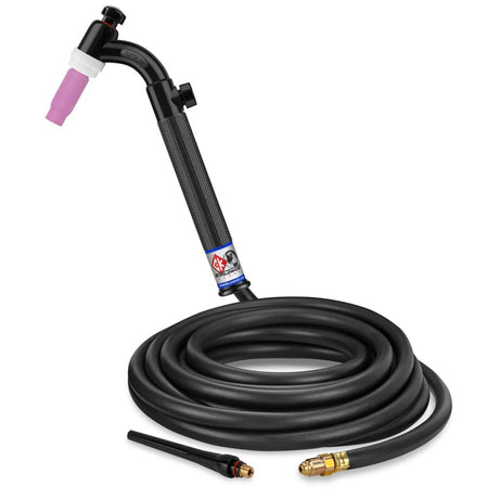 CK Worldwide - Tl2125Vh Fx - 200 Amp Flex Head Tig Torch With Valve, Gas-Cooled, 12.5' Standard Cables, Trim Line - Tl2125Vh Fx - WeldingMart.com