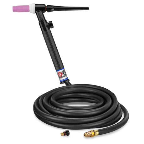 CK Worldwide - Tl2125Vh Rg - 200 Amp Rigid Head Tig Torch With Valve, Gas-Cooled, 12.5' Standard Cables, Trim Line - Tl2125Vh Rg - WeldingMart.com