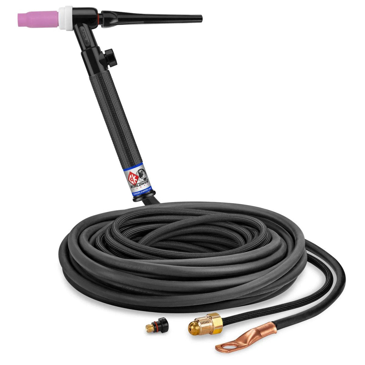 CK Worldwide - Tl2125Vnsf Rg - 200 Amp Rigid Head Tig Torch With Valve, Gas-Cooled, 12.5' Superflex Cables, Trim Line - Tl2125Vnsf Rg - WeldingMart.com