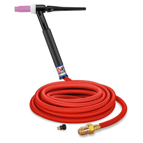 CK Worldwide - Tl26-25-Rsf Rg - 200 Amp Rigid Head Tig Torch, Gas-Cooled, 25' Superflex Cables, Trim Line - Tl26-25-Rsf Rg - WeldingMart.com