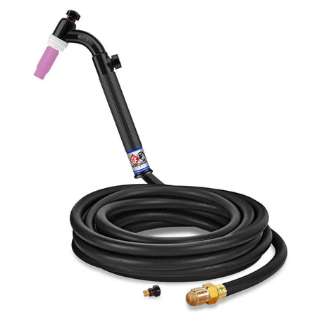 CK Worldwide - Tl26V-25-R Fx - 200 Amp Flex Head Tig Torch With Valve, Gas-Cooled, 25' Standard Cables, Trim Line - Tl26V-25-R Fx - WeldingMart.com