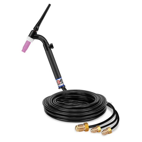 CK Worldwide - Tl325V Fx - 350 Amp Flex Head Tig Torch With Valve, Water-Cooled, 25' Standard Cables, Trim Line - Tl325V Fx - WeldingMart.com