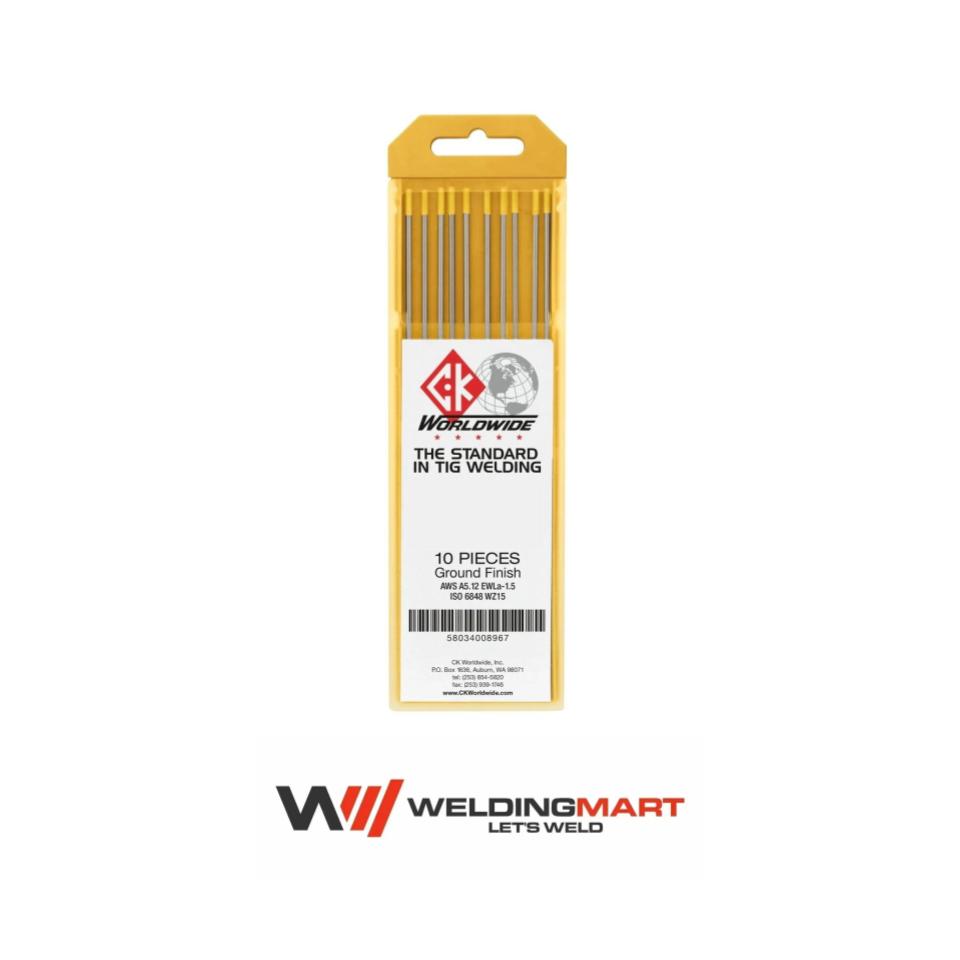 CK Worldwide - Tungsten .020″ x 7″  1.5% Lanthanated (Pack of 10) - T0207Gl