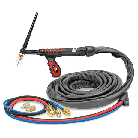 CK Worldwide - Us2312Sf - 300 Amp Rigid Head Tig Torch, Water-Cooled, 12.5' Superflex Cables - Us2312Sf - WeldingMart.com
